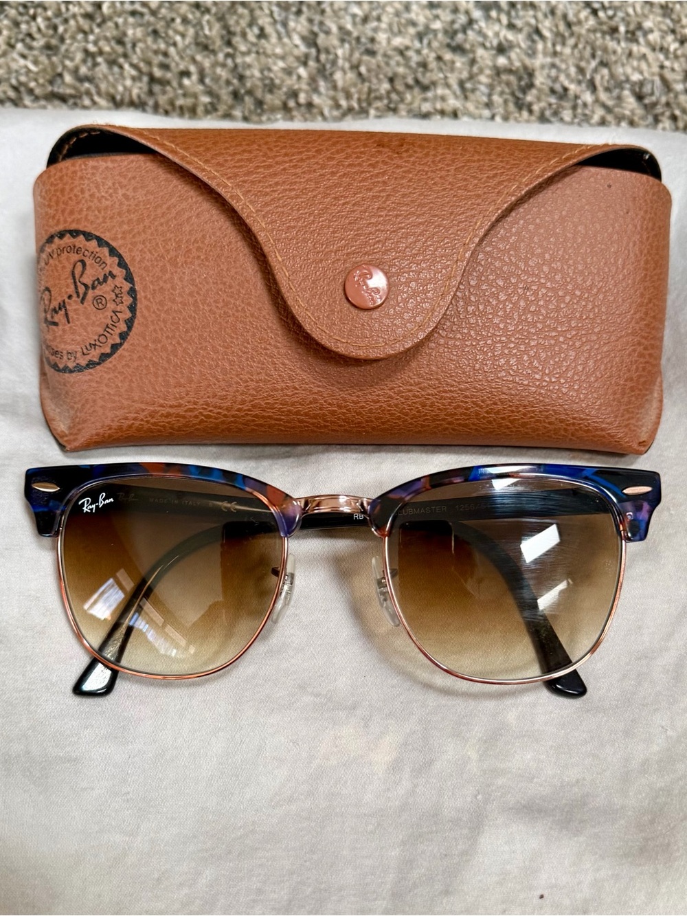 Ray-Ban Clubmaster Sunglasses - Blue and Brown Gradient